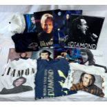 Neil Diamond touring memorabilia to include four tour t-shirts, seven tour programmes, a calendar