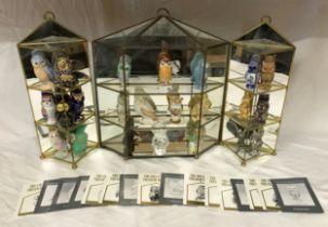 The Collector's Treasury of Owls by Franklin Mint twenty seven models including Belleek, Delft,