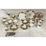 Royal Albert Old Country Roses part tea and coffee sets, 48 pieces in total comprising 19 seconds
