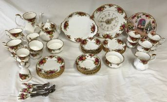 Royal Albert Old Country Roses part tea and coffee sets, 48 pieces in total comprising 19 seconds