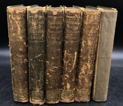 Six Volumes of Boswells life of Johnson including Boswells journal of a tour to the Hebrides and