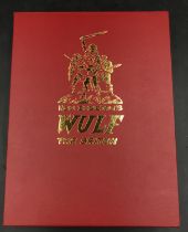 A limited edition leather bound 88/100 copy of Ron Embleton's Wulf the Briton the complete