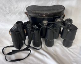 Zenith 10 x 5 Field 5 light weight binoculars and another pair made in USSR.