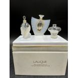 Lalique perfume bottles, Les Flacons Miniatures x 2 .