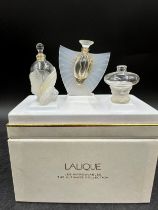 Lalique perfume bottles, Les Flacons Miniatures x 2 .