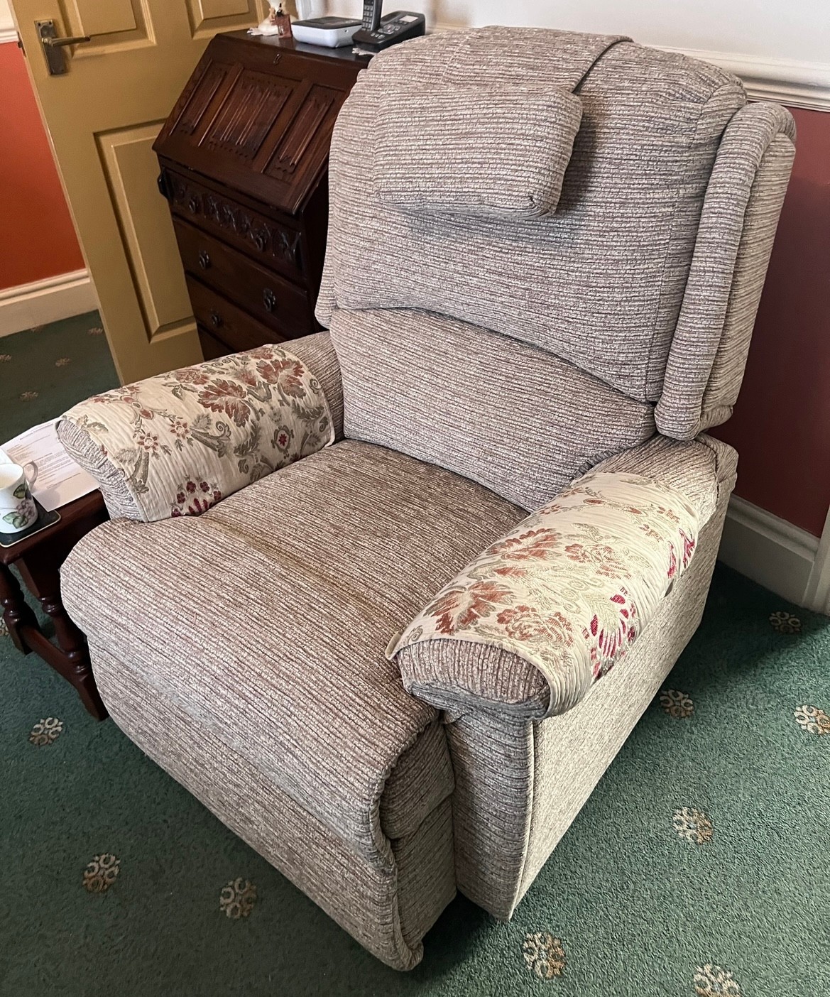 A good quality Sherborne TouchStop electric armchair.