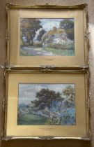 H. Walford, a pair of watercolours "A Sussex Cottage" and "The Glory of the Garden" Images 26.5 x
