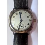 A 1930's Hendersons sterling silver wristwatch. Stamped to inner case .925. 302662. 420. In