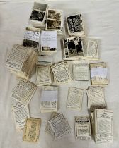 A large quantity of cigarette cards to include: SENIOR SERVICE black and white photo card sets: 2