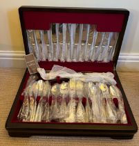 A boxed canteen of Kings pattern cutlery by Eben-Parker limited. To include six places settings with