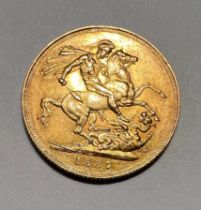 A Victorian full gold sovereign 1887.