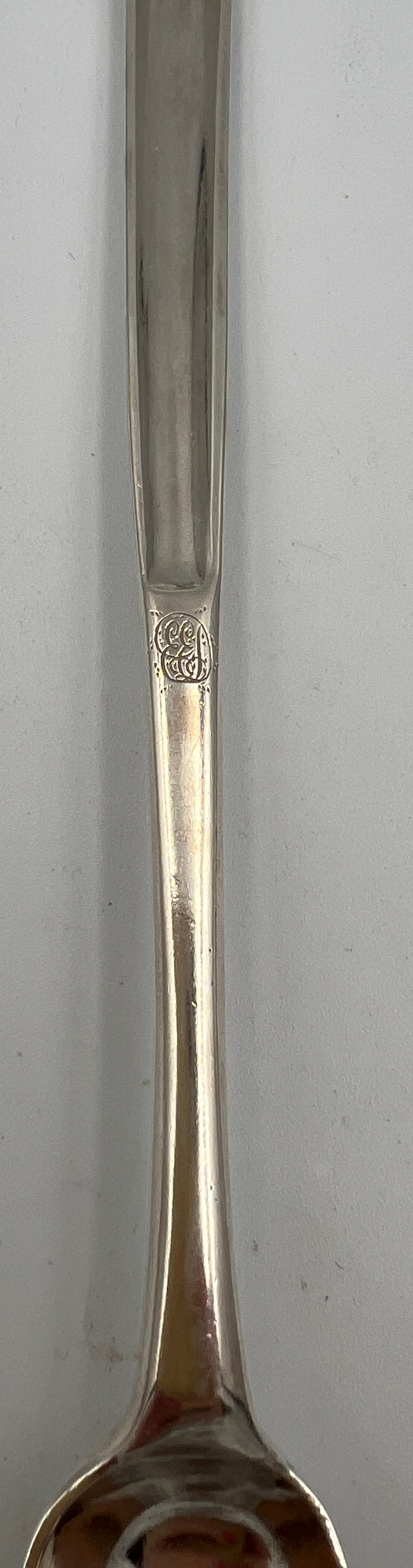 A silver marrow scoop London 1786, maker probably Thomas Northcote. Weight 39gm. - Image 2 of 4