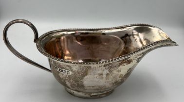 Silver sauce boat Sheffield 1943, maker ES. Weight 175gm.