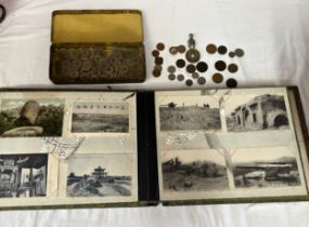 An album of 72 wartime postcards to include Weihaiwei, Hong Kong, Nagasaki, Amoy, Singapore,
