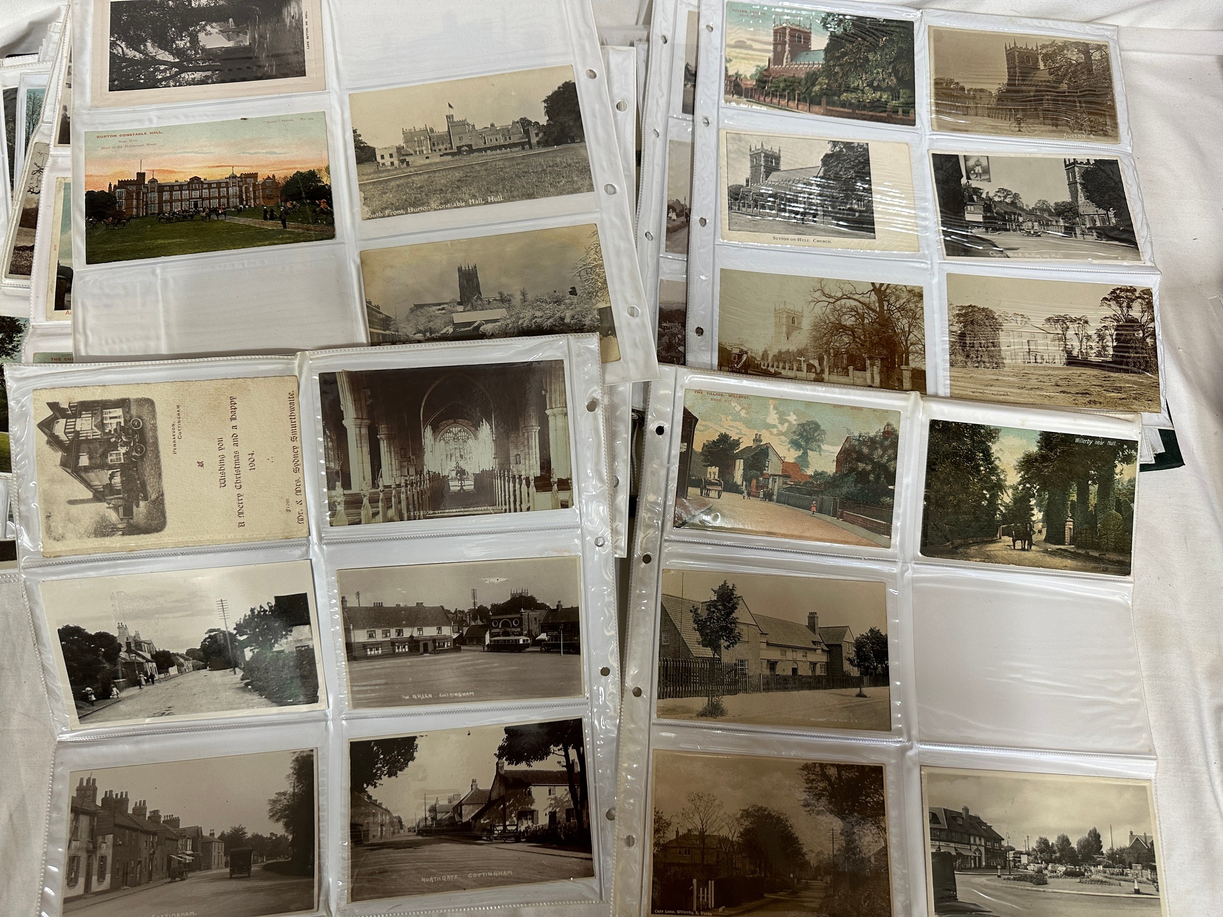 East Riding of Yorkshire interest. A large album, approx. 378, postcards of East Yorkshire Regiment, - Image 14 of 20