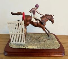 Border Fine Arts 'The Chaser', model No. L50 by David Geenty, on wood base. This model was