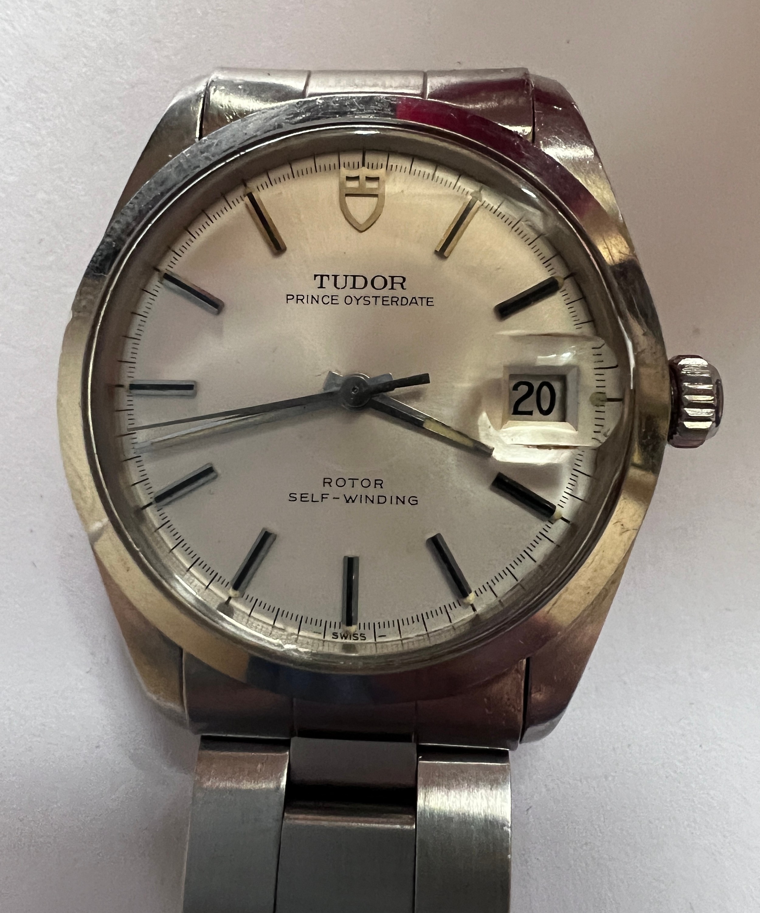 A Tudor Prince Oysterdate Rotor self winding wristwatch, C1970 with date aperture. Rolex crown