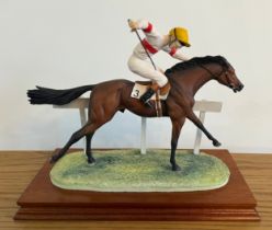 Border Fine Arts 'Full Stretch', model No. L82. 353/1500. By David Geenty, on wood base, with