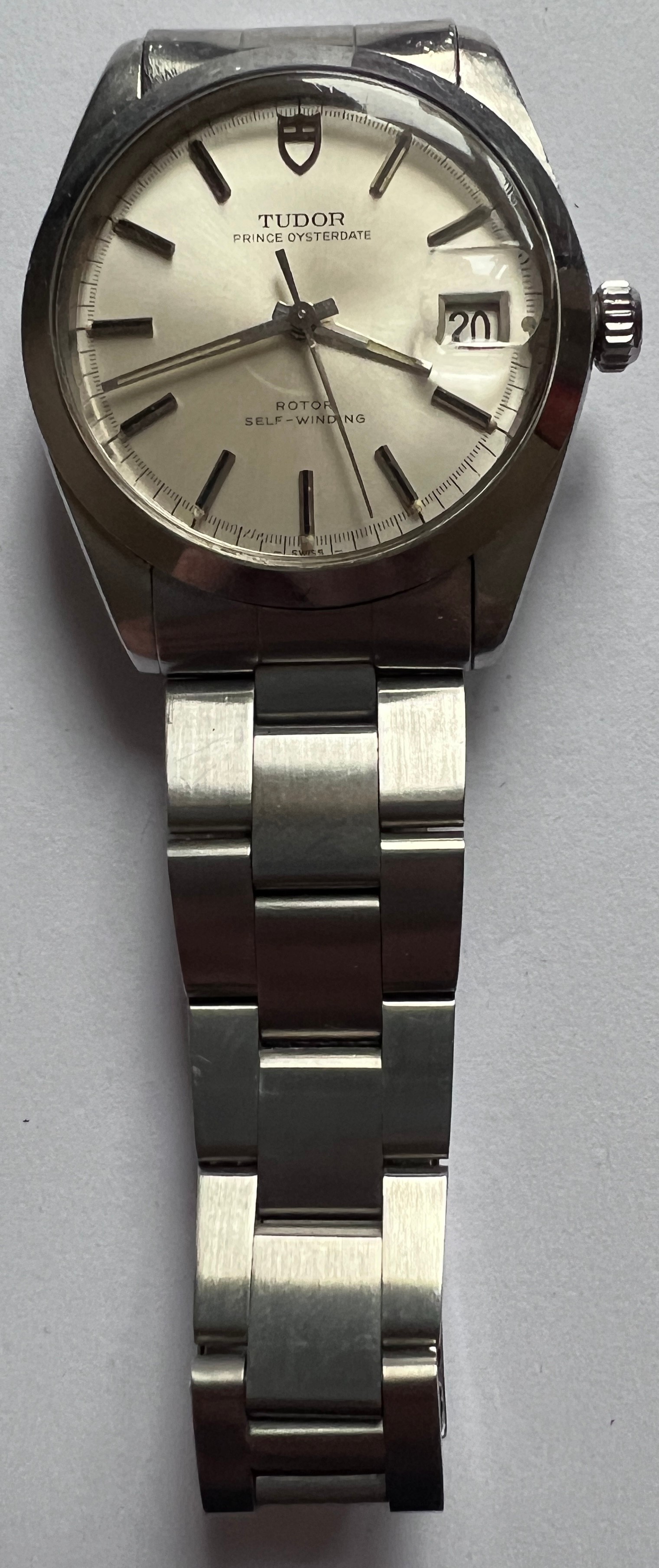 A Tudor Prince Oysterdate Rotor self winding wristwatch, C1970 with date aperture. Rolex crown - Image 2 of 7