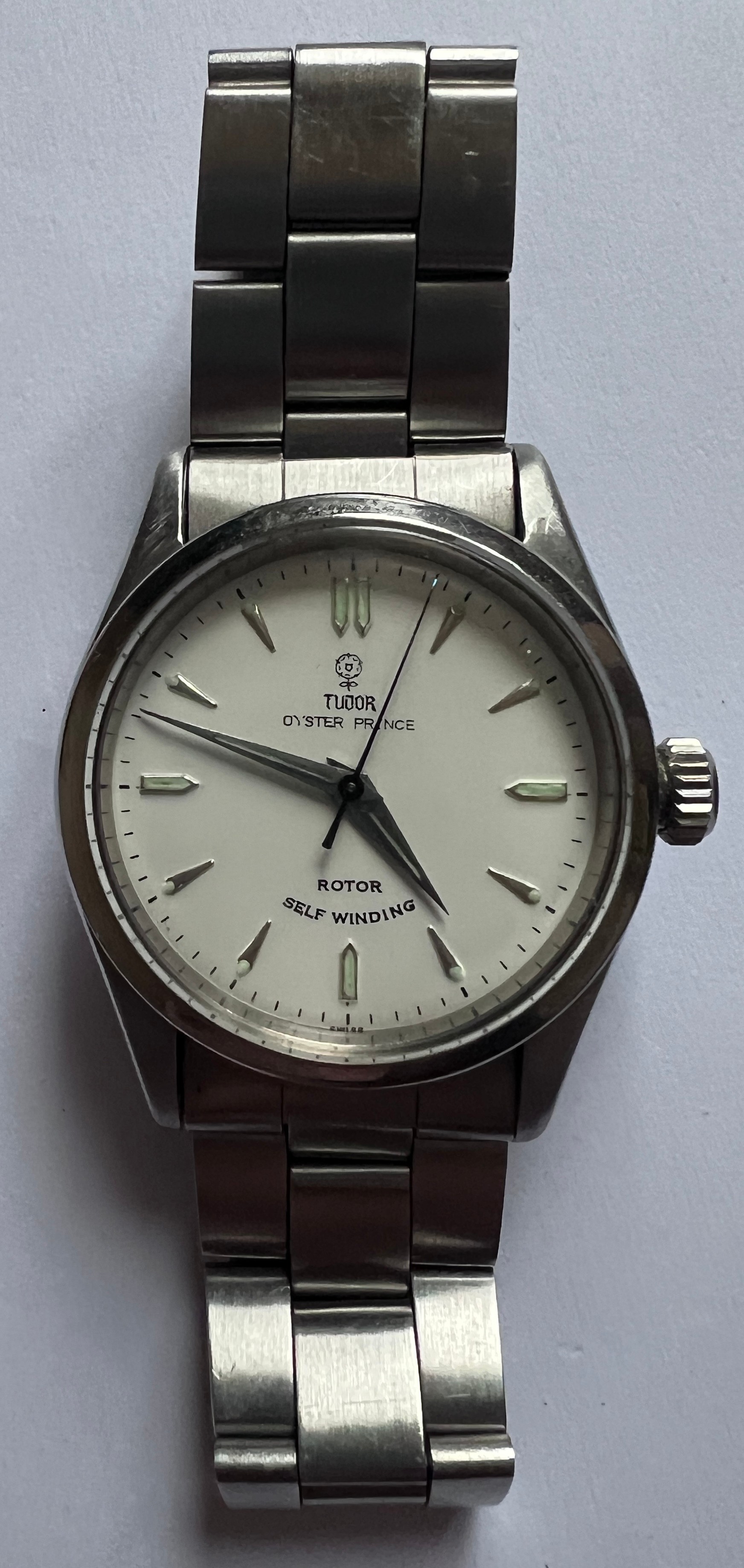 A Tudor Oyster Prince Rotor self winding wristwatch. Rolex crown with stainless steel Tudor strap. - Image 2 of 5