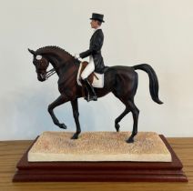 Border Fine Arts 'Dressage', model No. B0278. 447/850 by Robert Donaldson, on wood base, with