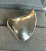A Georg Jensen vintage .925 silver ring. Size V. Weight 23.8gm. Marked 91.