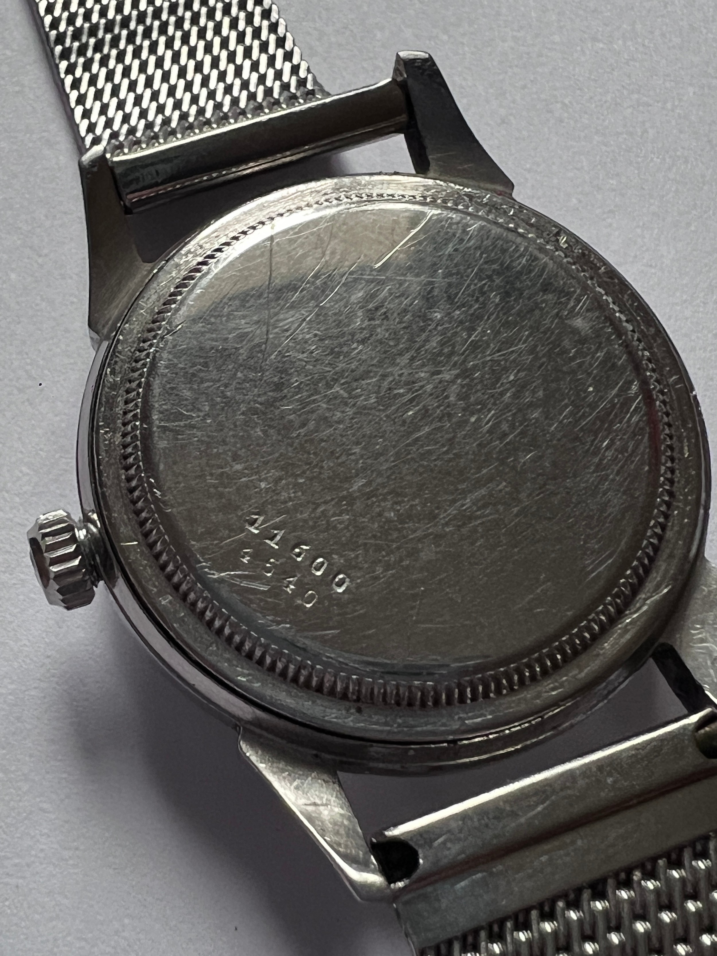 A 1950's Tudor Oyster stainless steel gentleman's wristwatch, gold numerals, gold hands and Rolex - Image 7 of 10