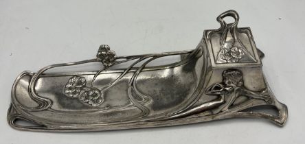 A WMF inkstand of Art Nouveau design stamped 331 to base. 31cm x 12cm.