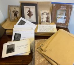 A large collection of photographs and index cards of same,of Hull Theatre actors collected by Dr