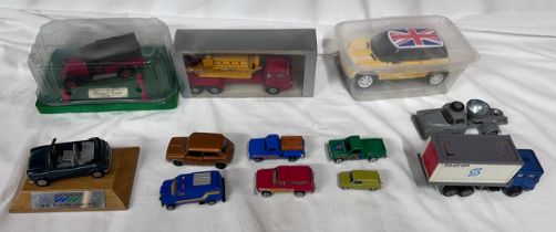 Mainly diecast models to include 4 x Dinky, Joal D399 Caterpillar, Vilmer 6400 Chevrolet etc. (12)