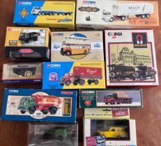 Corgi diescast models to include 21303 Bell's AEC Ergomatic with Box Trailer, 11301 Russell of