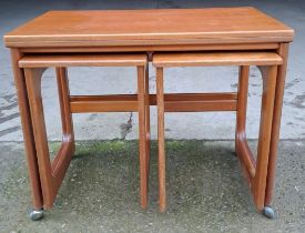 A Mcintosh nest of 3 tables. 60 x 74 x 40cm.