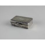 A Chinese rectangular snuff box the lid and the base with floral and foliate decoration, marked KSL,