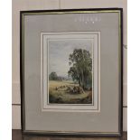 Henry John Kinnaird, 'A Sussex Cornfield', signed and titled, watercolour, 27cm by 19cm