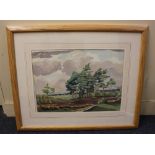 Eric Slater (1896-1963), landscape with trees, watercolour, signed, 31cm by 42.5cm (ARR)