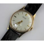 A Rolex Precision 9ct gold cased gentleman's wristwatch the signed jeweled movement numbered