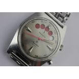 A Regate Aquastar steel cased gentleman's wristwatch the signed silvered dial with outer black