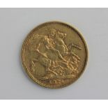 A Queen Victoria gold sovereign dated 1876