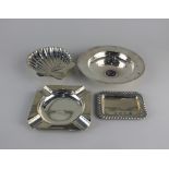 A modern silver Armada dish London 1995, 15cm, Edward VII silver scallop shell dish, London 1907,