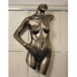 Jamie McCartney (contemporary), a bronzed fibreglass wall hanging of a female nude, signed and dated