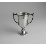 A small modern silver two-handled trophy cup Birmingham 1966, 1.5oz 8.5cm