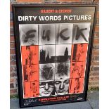 After Gilbert & George (Italian b 1943 and British b 1942), a framed poster, 'Dirty Words