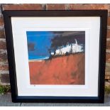 James Somerville, 'Sea view', limited edition colour print, numbered 26/75 and signed in pencil,