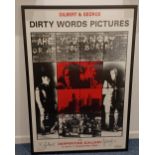 After Gilbert & George (Italian b 1943 and British b 1942), a framed poster, 'Dirty Words