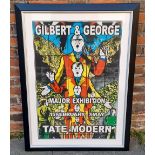 Gilbert & George (Italian b 1943 and British b 1942), a framed poster, 'Major Exhibition Tate