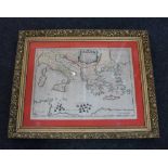 A framed Pierre (Pieter) Mortier map of the Eastern Mediterranean, from Sardinia, Corsica and Sicily