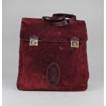 A Must de Cartier messenger bag from the 'Orient Collection', in burgundy suede