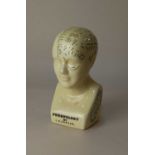 A ceramic Phrenology head by LN Fowler 16cm