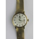 A Tissot Visodate Seastar Automatic gold gentleman’s bracelet wristwatch the signed silvered dial