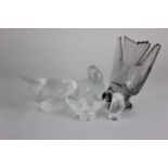 A Lalique 'hirondelle' glass car mascot moulded as a swallow, moulded mark 'R. Lalique/ France' 13.